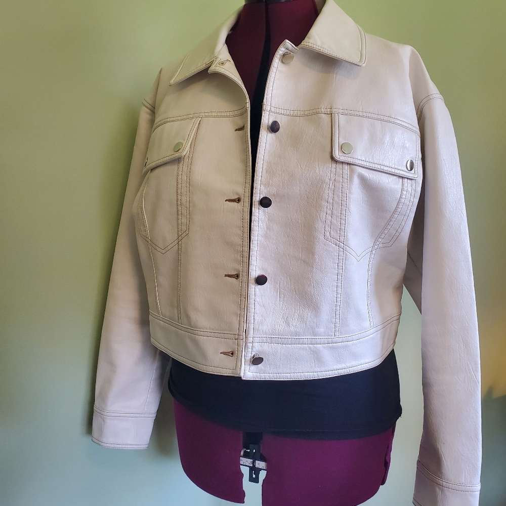Topshop Off-White Denim Jacket